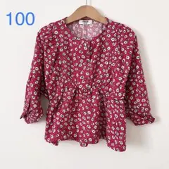 新品　BREEZEブリーズ 花柄チュニック　100cm