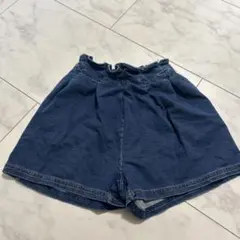 デニムハーフパンツ 140cm ウエストゴム