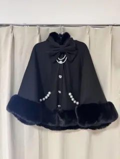 Princess Melody 黒いファーポンチョ　地雷