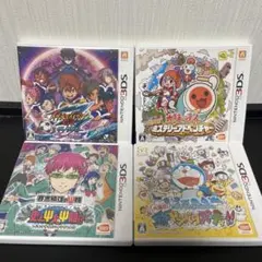 3DSソフト太鼓の達人、イナズマイレブン、ドラえもん、斉木楠雄のサイ難4点セット