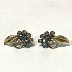 英国製 ヴィンテージ イヤリング クリスタルガラス