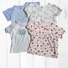 120cm 半袖半ズボンパジャマ4組まとめ売り