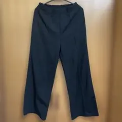 Radaristaブラック シャーリング素材ワイドパンツ