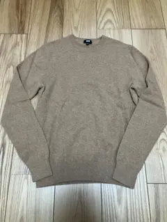 ユニクロ　カシミヤ クルーネックセーター ベージュ　メンズ　S