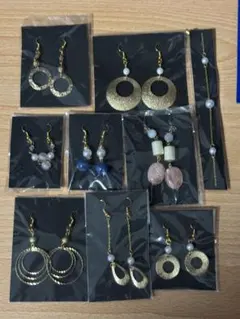 ハンドメイド ピアス・ブレスレットセット