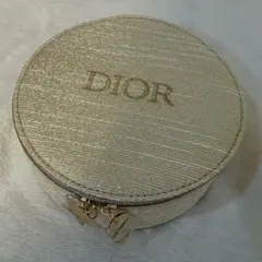 Dior ゴールドラウンドポーチ ミラー付き ノベルティ