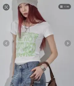 W.W.G 半袖Tシャツ ロゴプリント ホワイト フリーサイズのサムネイル