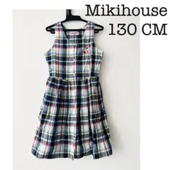 Mikihouseのギンガムチェックのワンピース