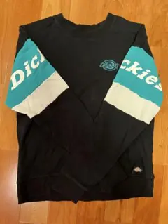 Dickies XL 長袖トレーナー ブラック/ターコイズ
