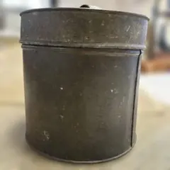 ヴィンテージ 丸缶　円筒形 ブリキ缶 収納ケース　昭和レトロ　ビンテージ ヴィンテージ 丸缶 円筒形 ブリキ缶 収納ケース 昭和レトロ ビンテージ