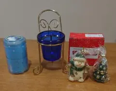 キャンドルホルダーとクリスマスキャンドル