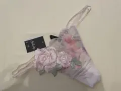 【新品】 Salute 花柄刺繍 Mサイズ 下着 ショーツ Tバック　ソング