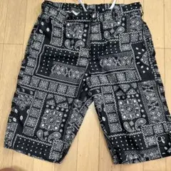 OP バンダナ柄 ブラック ショートパンツ Lサイズ 水陸両用