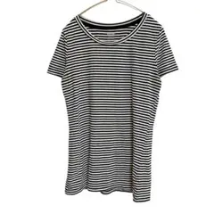 MOSSIMO 半袖 ストライプ Tシャツ M ブラック ホワイト シンプル