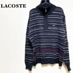 LACOSTE ラコステ ハーフジップ ニット 【LL】日本製 70s 古着