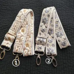 インド刺繍リボン　ショルダーストラップ　ショルダー紐　スマホショルダー