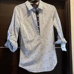 新品タグ付き　ZARAストライプ長袖シャツ Sサイズ