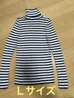 UNIQLO メリノリブタートルネックセーター Ｌサイズ オフホワイト