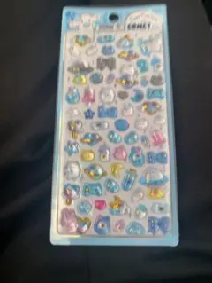 【海外製】うるちゅるポップシール　ブルー　宇宙