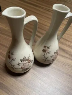 一輪挿し　花瓶　花器　2個セット　陶器　焼物 アンティーク