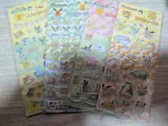 ポケモン ポケピース キラキラシール プチプチシール3 4点セット　新品