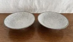 美濃焼　光沢かいらぎ グレー浅鉢　2個セット