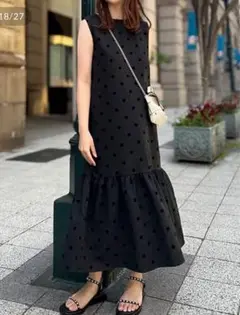 フロッキードットワンピース