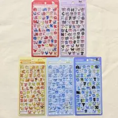 正規品　ボンボンドロップシール　サンリオ　文字　5種セット　サンスター文具