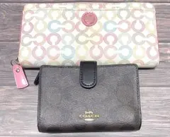 【訳あり 2点セット】COACH（コーチ）長財布 ＆ 二つ折り財布のサムネイル