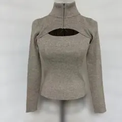 MURUA ムルーア ハーフジップカットニット F