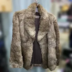 美品✩ムーンバット社製✩ムートンラム✩ファーコート✩明るいブラウン 