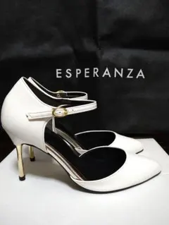 ゴールドヒールパンプス