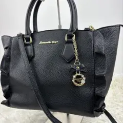 2way✨サマンサベガ　ハンドバッグ　ショルダーバッグ　レザー　フラッター　黒