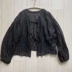 maison de soil フラワー刺繍 カディコットン カシュクールブラウス