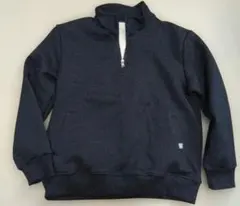 ハーフジップ 黒 トレーナー