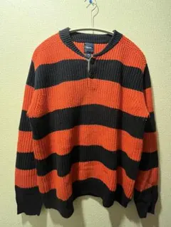 GapKids オレンジ・黒ストライプニットセーター XXL
