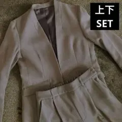 【値下げしました】IKKA LOUNGE パンツセットアップ　モカ