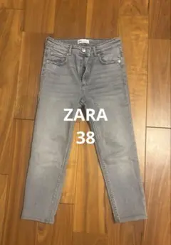 ZARA ストレッチスキニーデニム ライトグレー　38