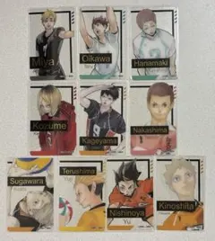 ハイキュー　箔押しクリアカードコレクション　及川徹　宮治　孤爪研磨　菅原孝