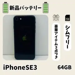 ☘️美品☘️ iPhone SE 第3世代 64GB ブラック SIMフリー本体