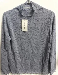 新品未使用☆GLACIER シースルーブラウス　グレー花柄Lサイズ