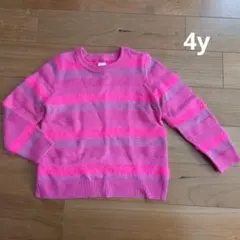 GAP ピンク ストライプ セーター