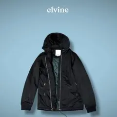 elvine エルヴァイン ブラック ナイロンコート ジャケット S ブラック