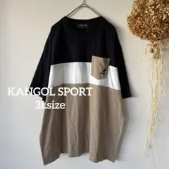 【カンゴールスポーツ】 3L♪ 配色 半袖 Tシャツ クルーネック ゆったり