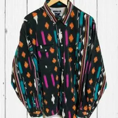 は*ま様 90s Wrangler ウエスタンシャツ ネイティブ柄 総柄 ヴィン