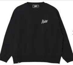 MoBB ブラック クルーネックスウェット