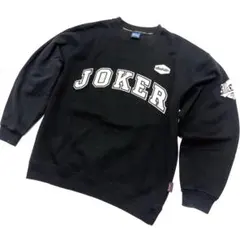 90s JOKER ジョーカーブランド　両面刺繍 77 スウェット　ブラックのサムネイル