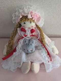 カントリードール　ハンドメイド うさぎちゃん付き