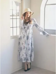 Maison de FLEUR フラワープリントワンピース フリーサイズ