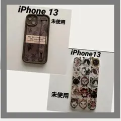 【新品未使用】iPhone13 ケース2個セットネコ総柄ナチュラルSHEIN